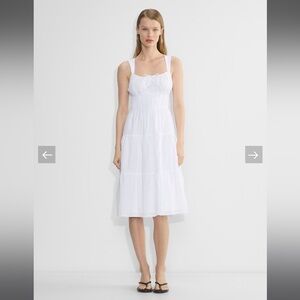 Sunday Best White Martine Poplin Midi Dress